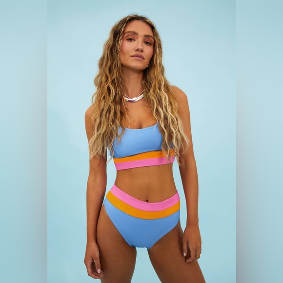 Beach Riot Heidi Top Daydreamer Colorblock, Size Small, $98 - Picture 3 of 9